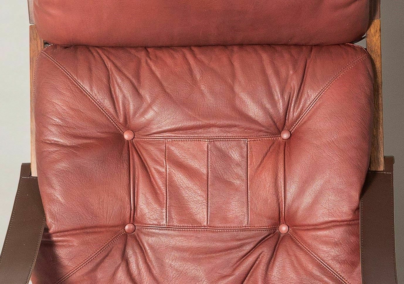 Pair Of Mid Century Torbjørn Afdal Hunter Safari High Back Leather Lounge Chairs photo vinterior