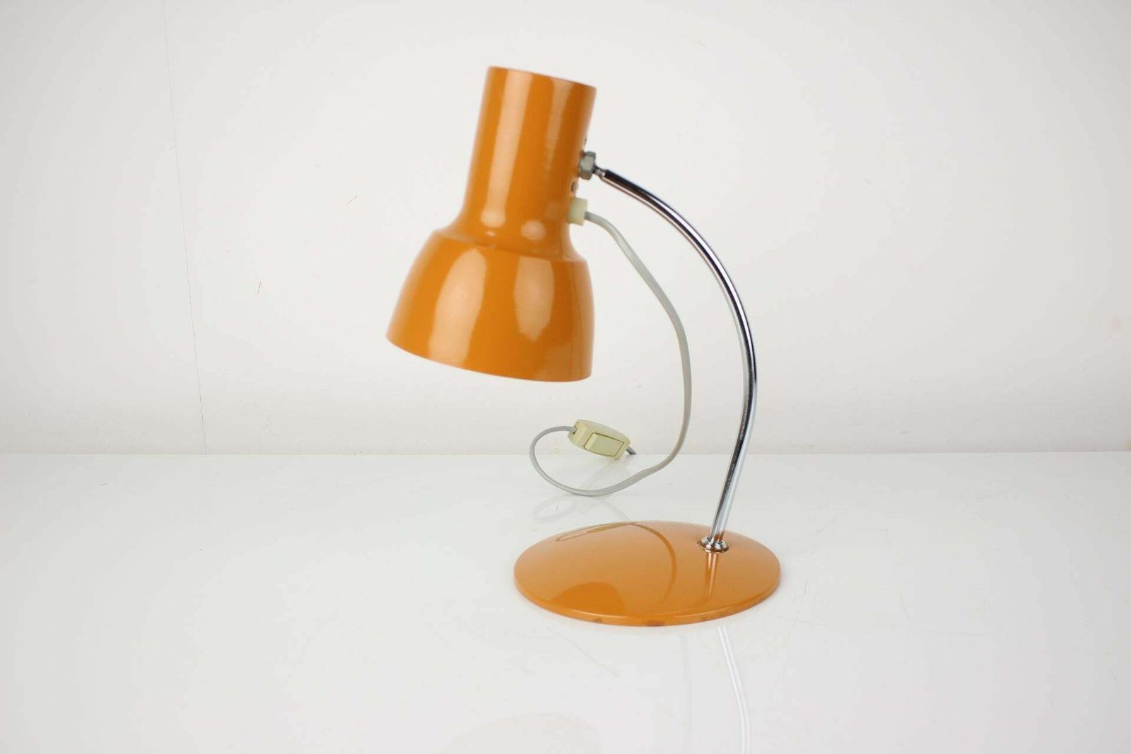 Midcentury Orange Table Lamp/Napako Designed By Josef Hurka, 1970s photo for sale