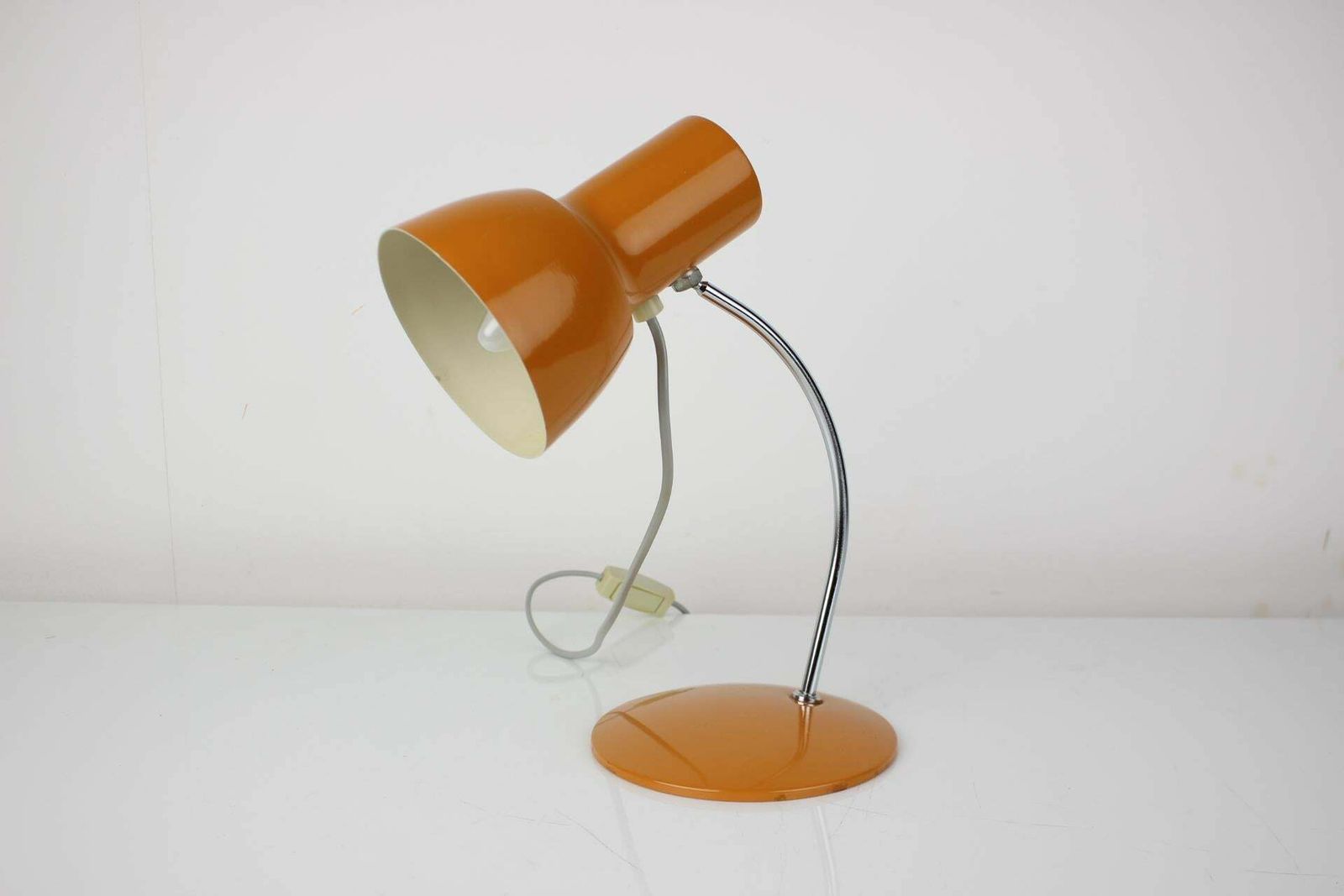 Midcentury Orange Table Lamp/Napako Designed By Josef Hurka, 1970s photo Lighting