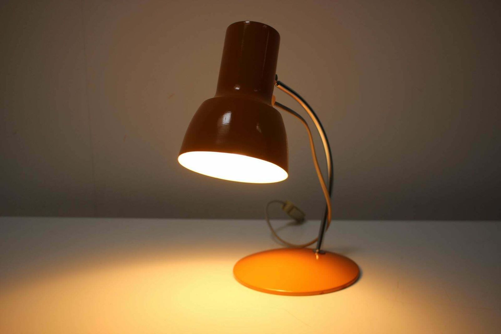 photo furniture Midcentury Orange Table Lamp/Napako Designed By Josef Hurka, 1970s