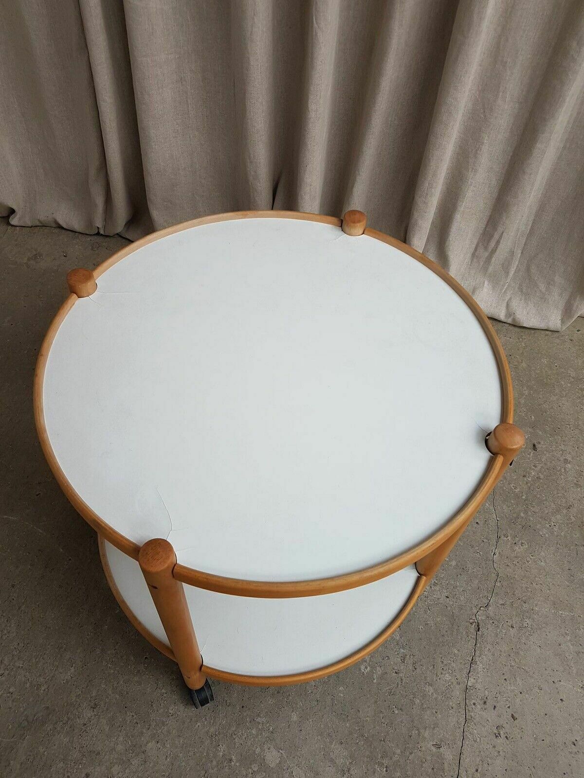Vtg Late Mid Century Danish Modernist Side Table Trolley Scandi Retro R211 photo Furniture