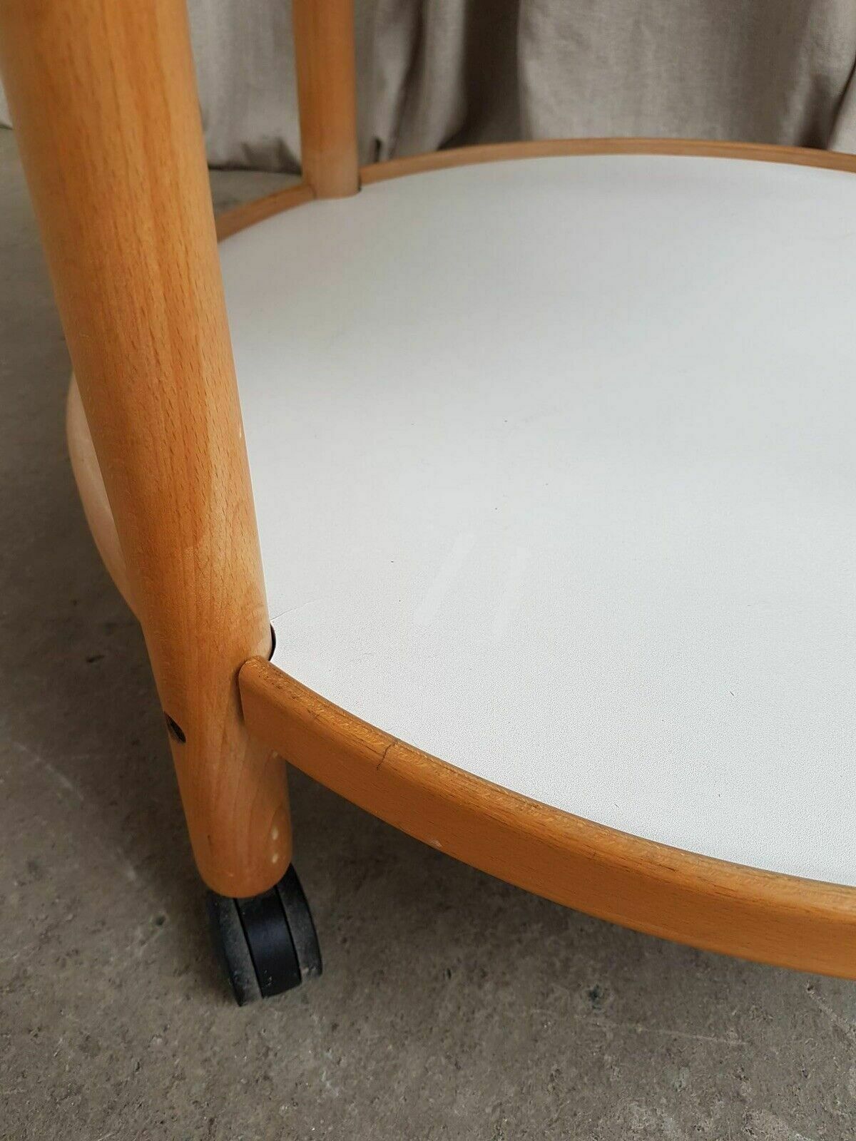 Furniture Vtg Late Mid Century Danish Modernist Side Table Trolley Scandi Retro R211 photo