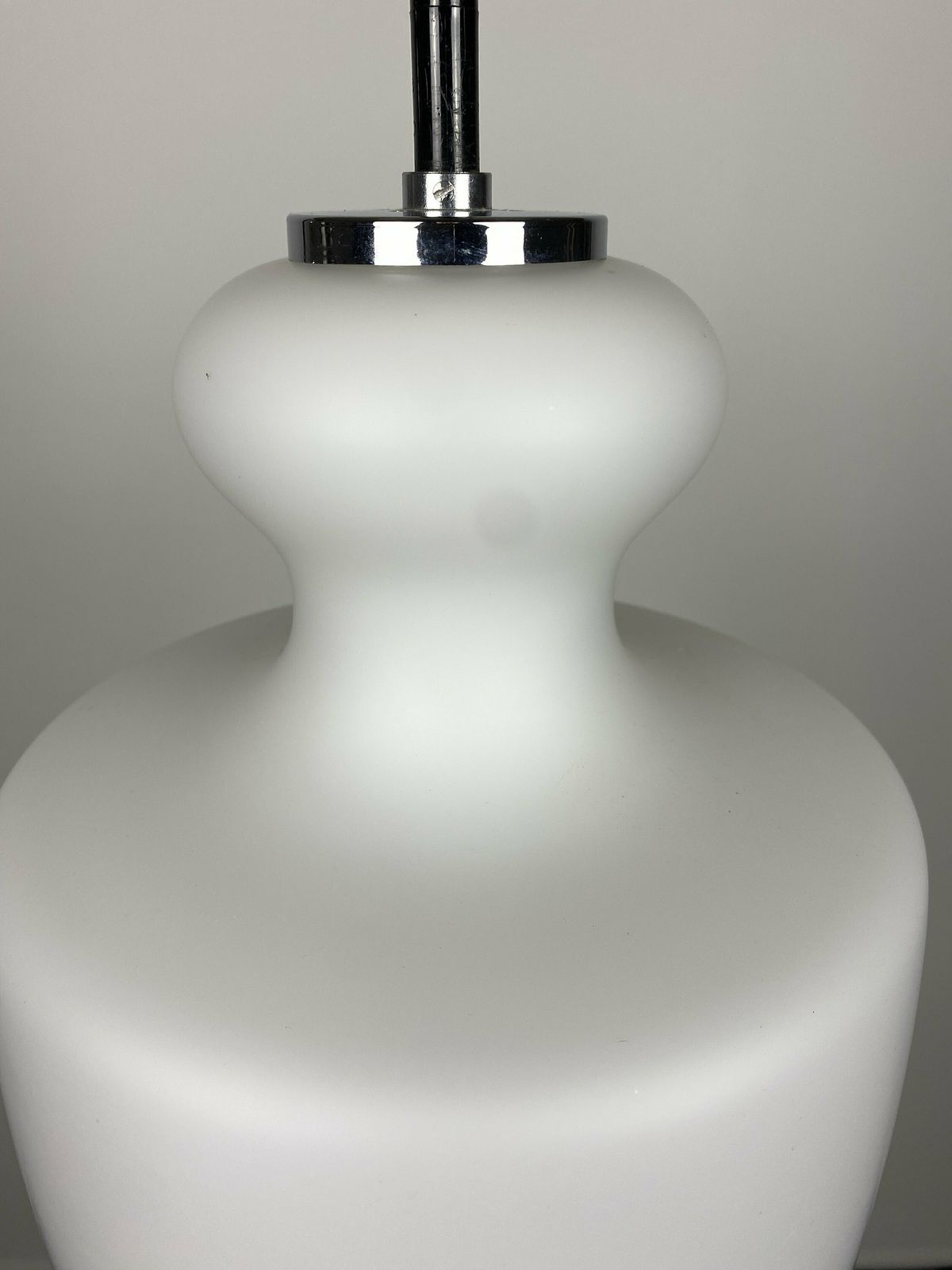 Vintage Design Peill & Putzler Glass White Hanging Lamp German Design 1960 photo furniture