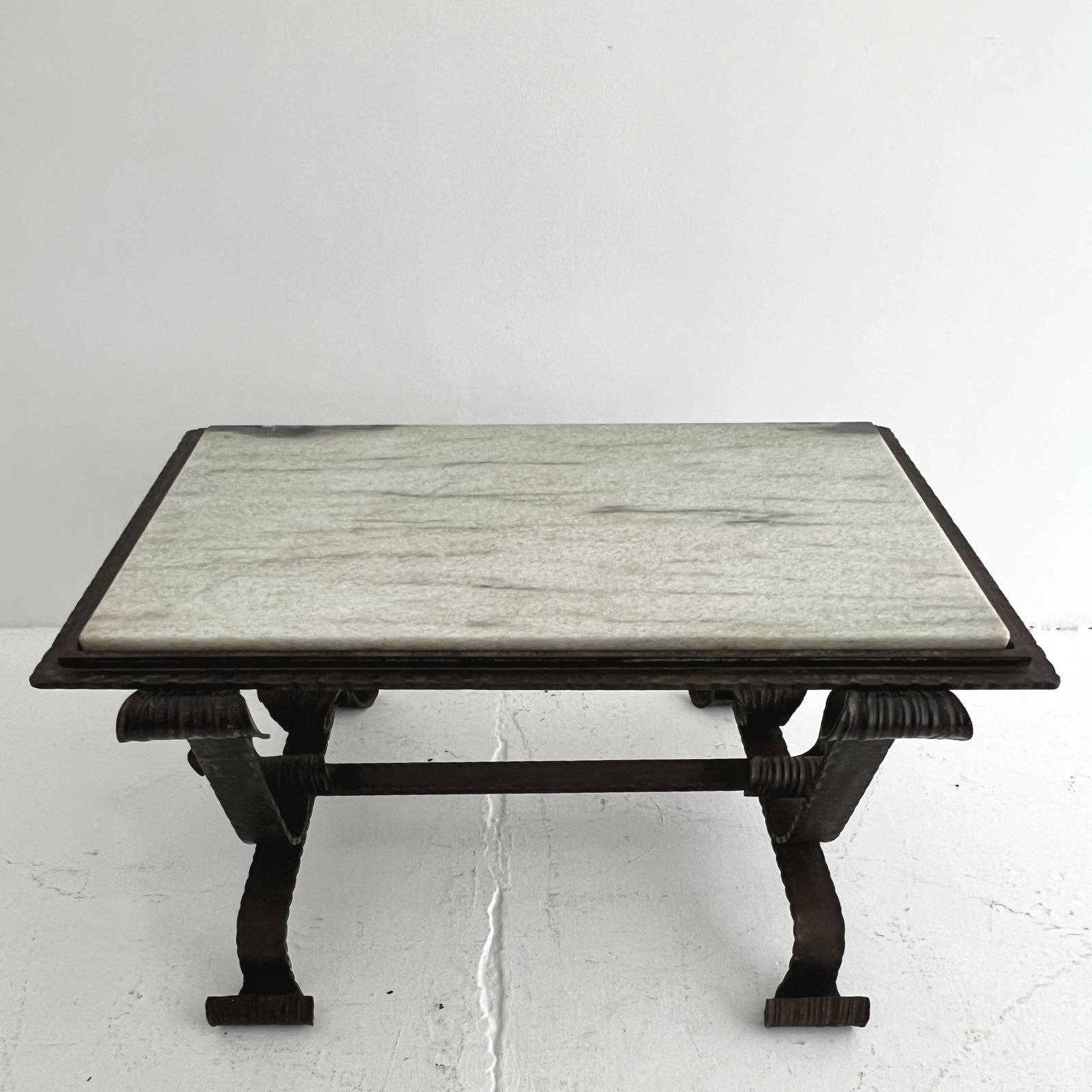 1940s Steel And Marble French Coffee Table photo buy