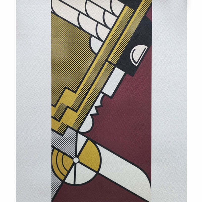 1980s Original Stunning Roy Lichtenstein "Salute To Aviation Corlett 63" Limited Edition Lithograph photo furniture