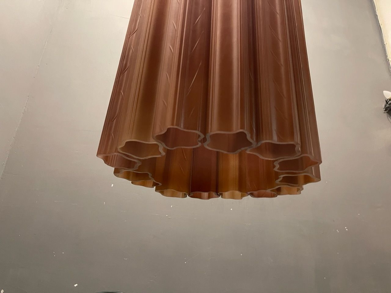 photo furniture Italian Glass Tube Chandelier, 1980s
