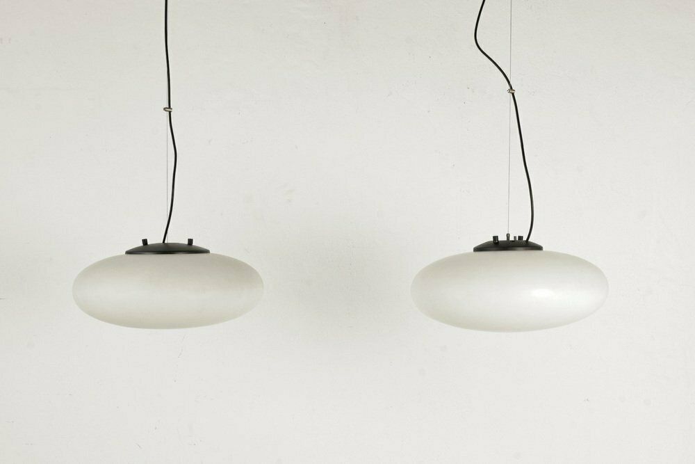 Italian Pendant Lights From Stilnovo, 1950, Set Of 2