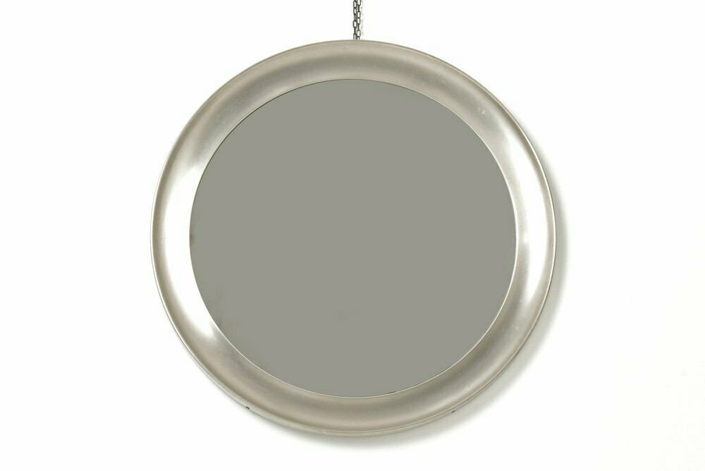 Large Wall Mirror In Metal By Sergio Mazza For Artemide, Italy, 1960s photo 2386.0