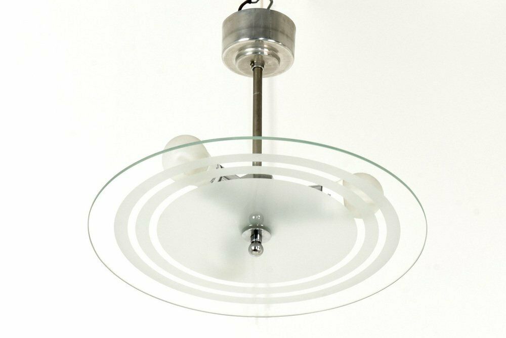 Vintage Cubistic Pendant Light, 1930s