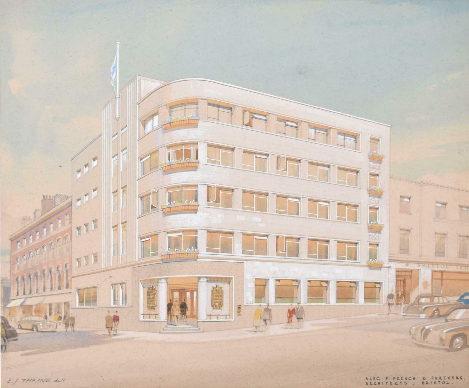 Edmund J Thring Design For St Nicholas House, High Street, Bristol By Edmund J Thring