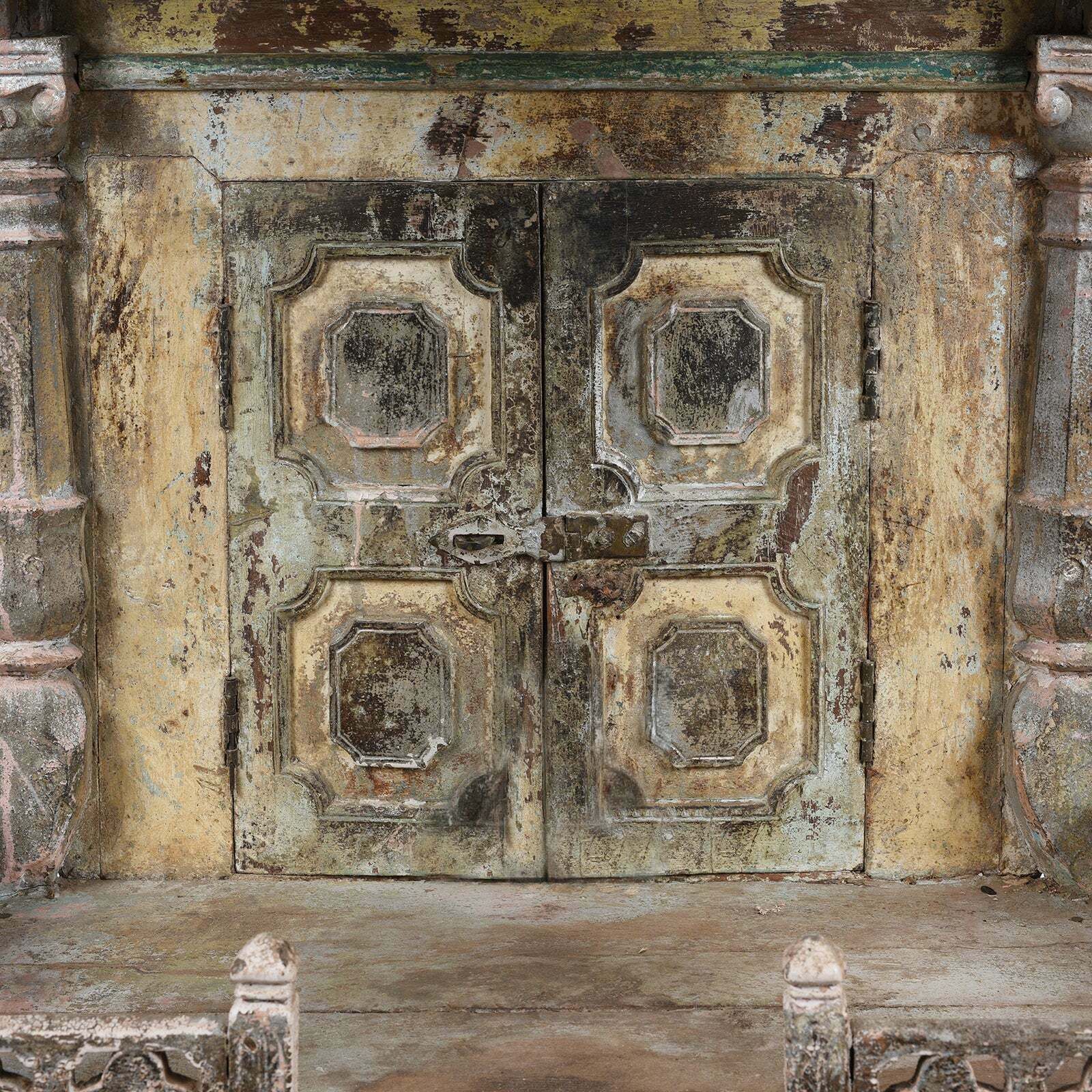 Painted Indian House Shrine From Gujarat   19th Century photo buy