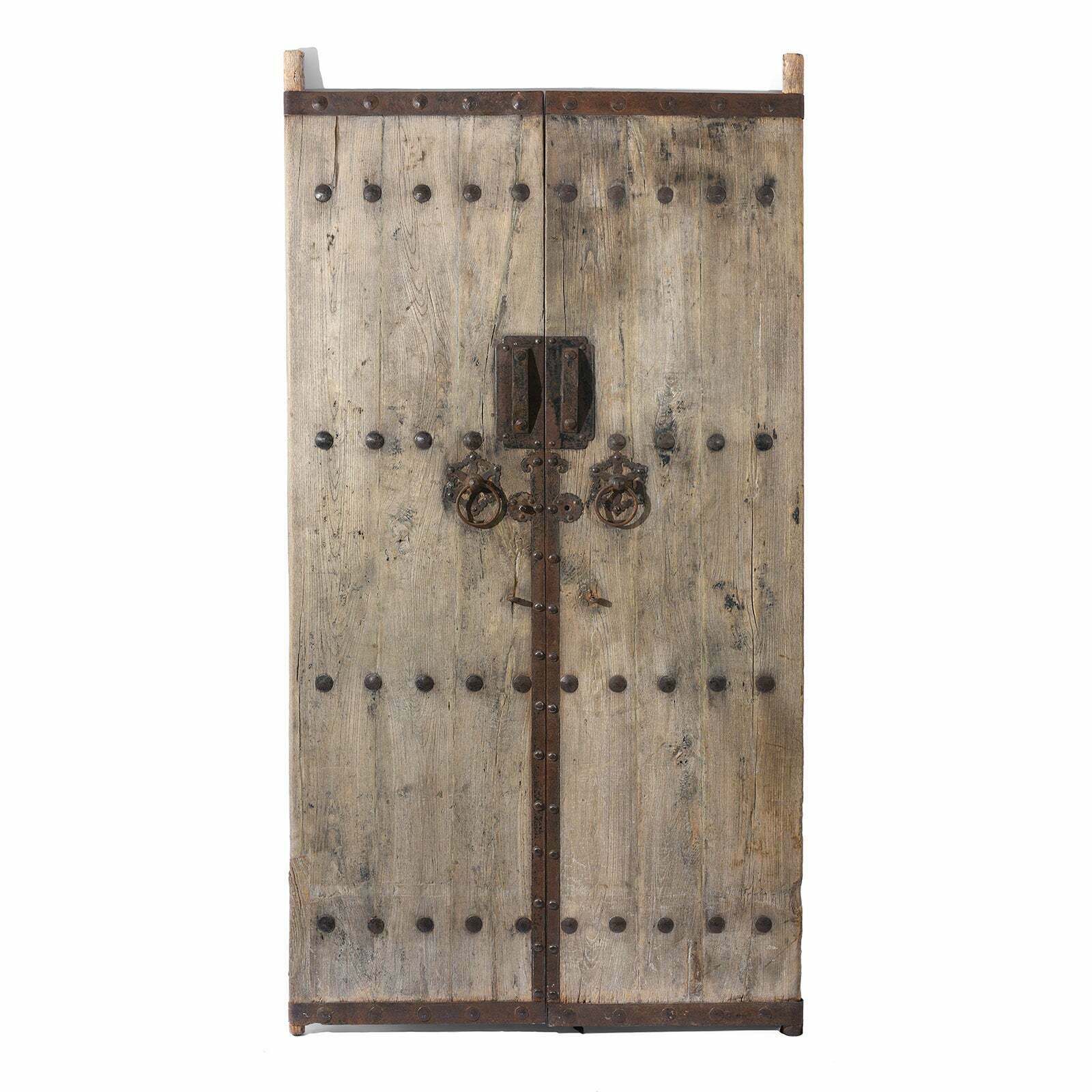 Chinese Bleached Elm Doors From Shanxi, 19th Century