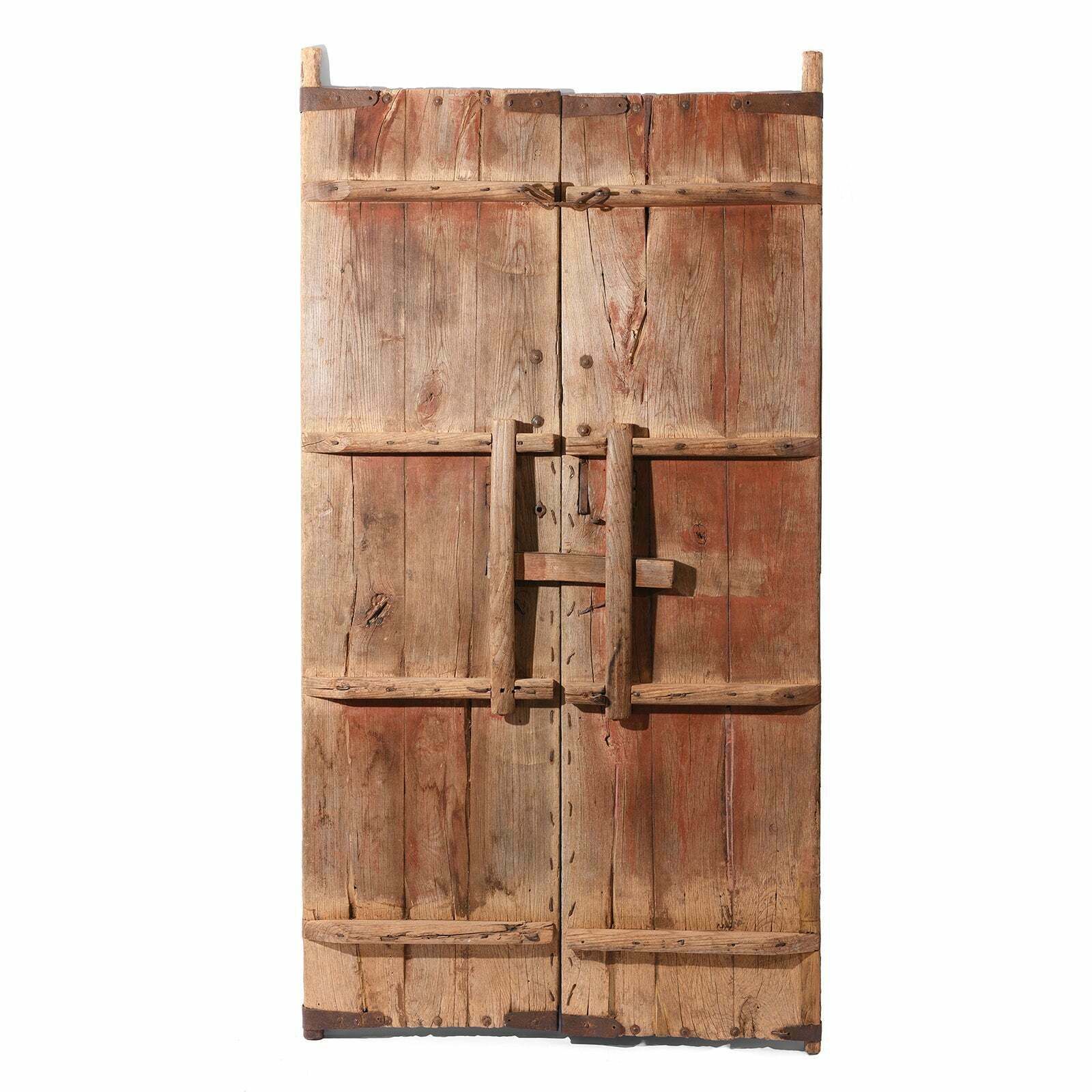Chinese Bleached Elm Doors From Shanxi, 19th Century photo vinterior