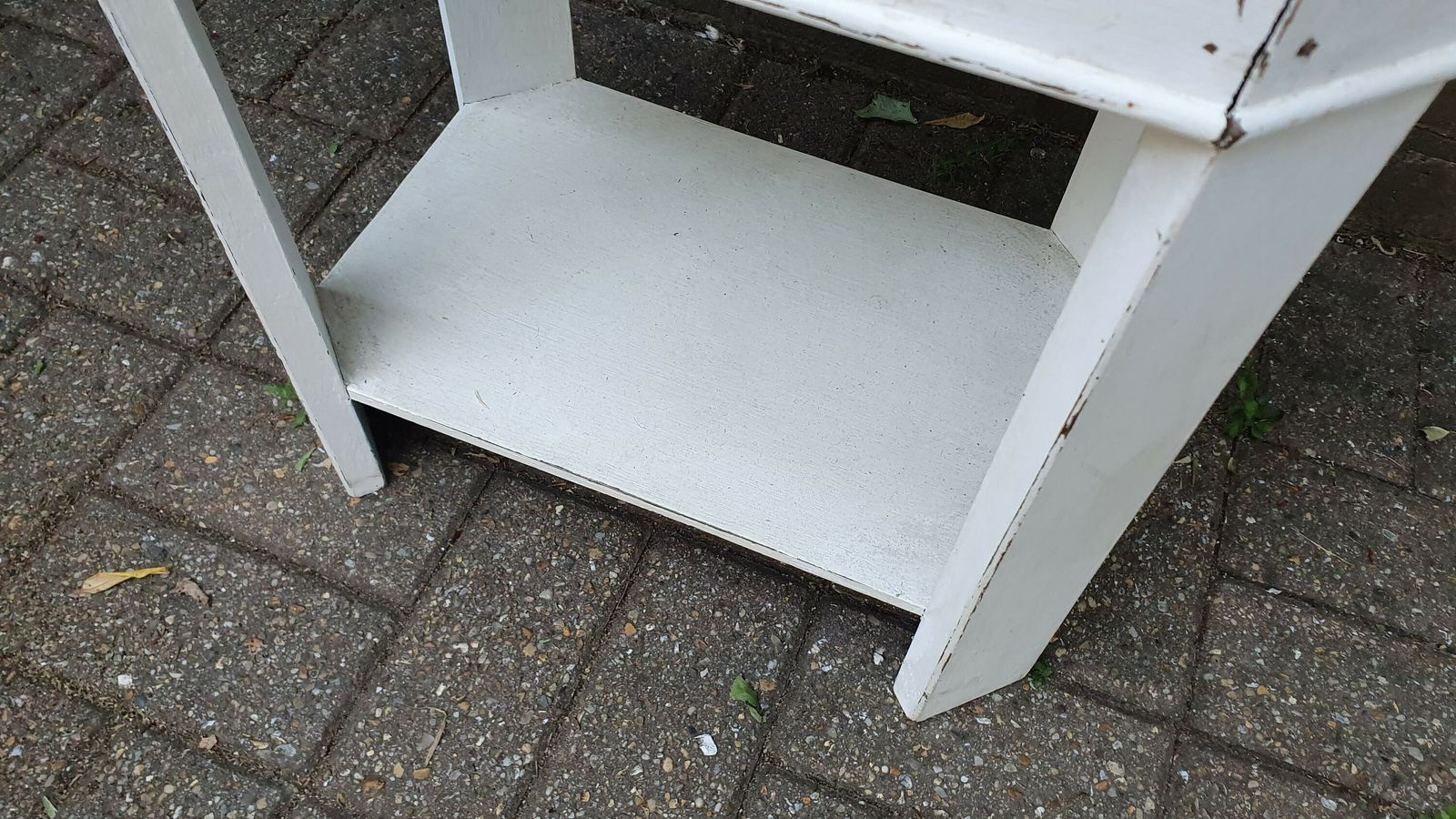 Vintage Painted Oak Work Box Occasional Table Storage Sewing photo vintage