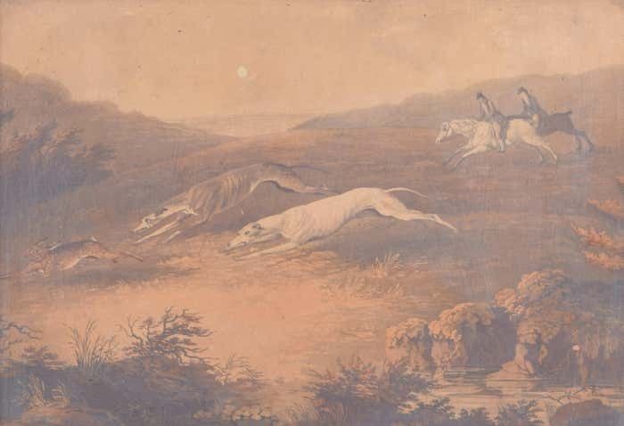 Hare Coursing 19th Century Print After Dean Wolstenhome The Elder photo furniture