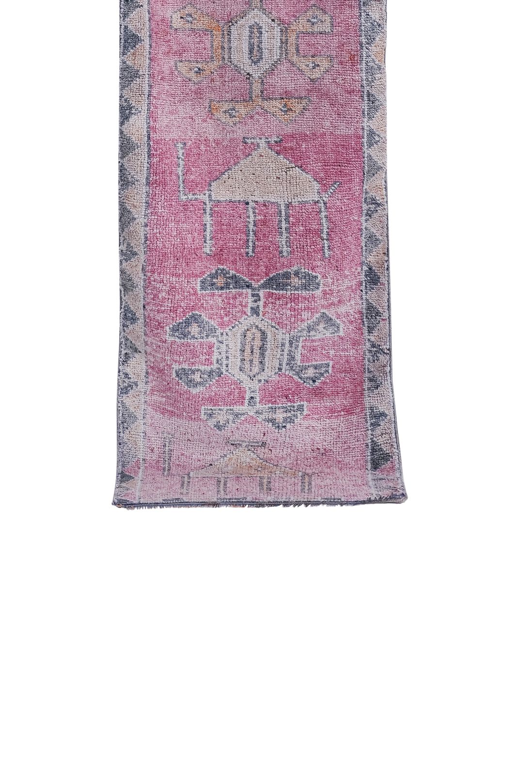 1960s Vintage Faded Turkish Herki Runner Rug 2'11'' X 10'8'' photo buy