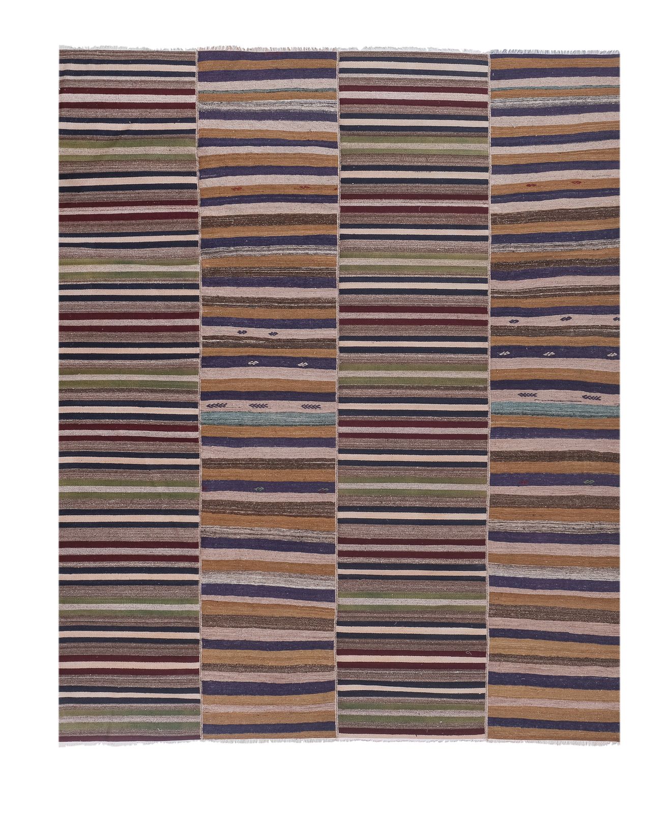 1960s Vintage Oversize Turkish Kilim Rug 8'10'' X 11'2''