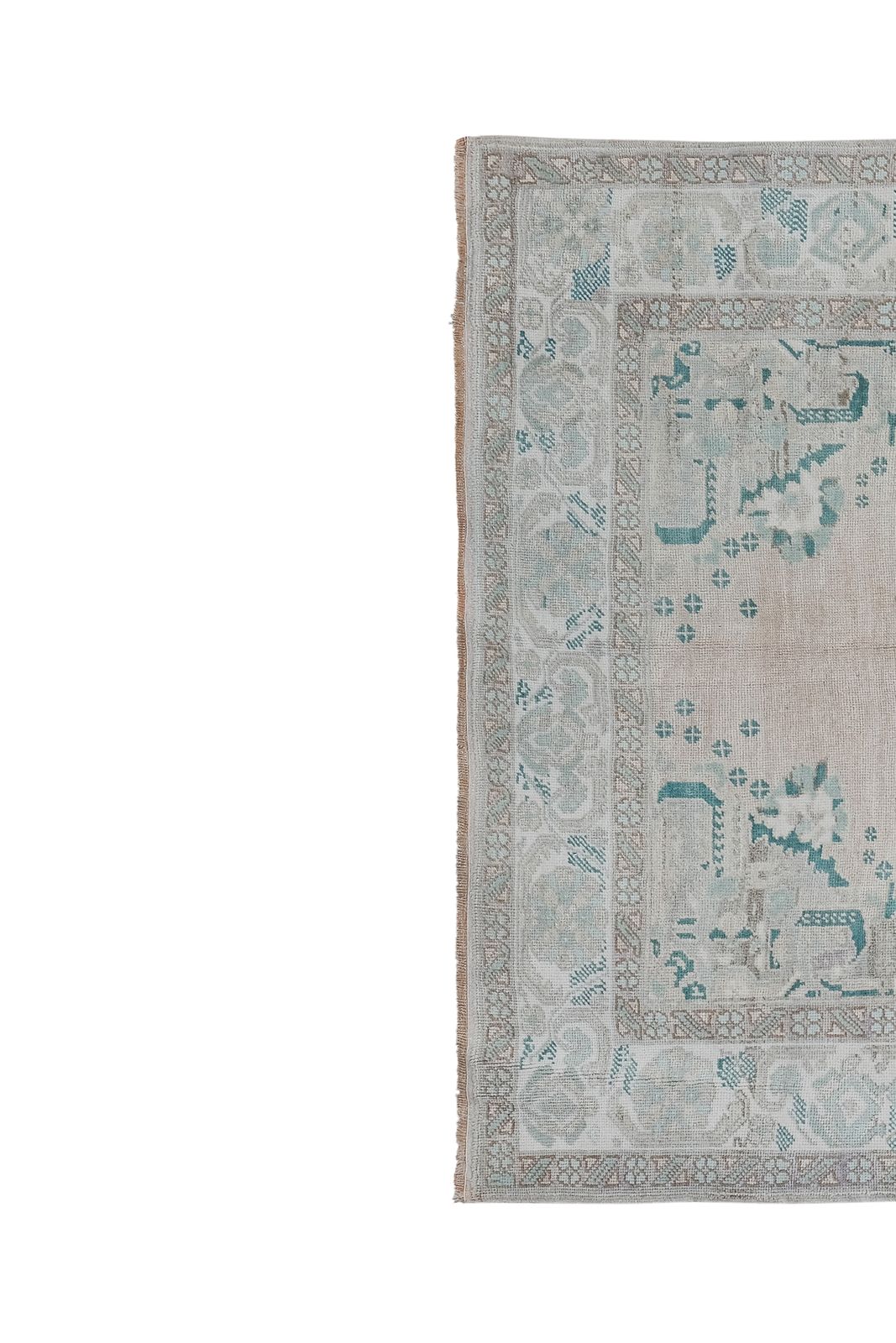 Turkish Neutral Pale Color Oushak Rug 5'9" X 8'6" photo 1100.0