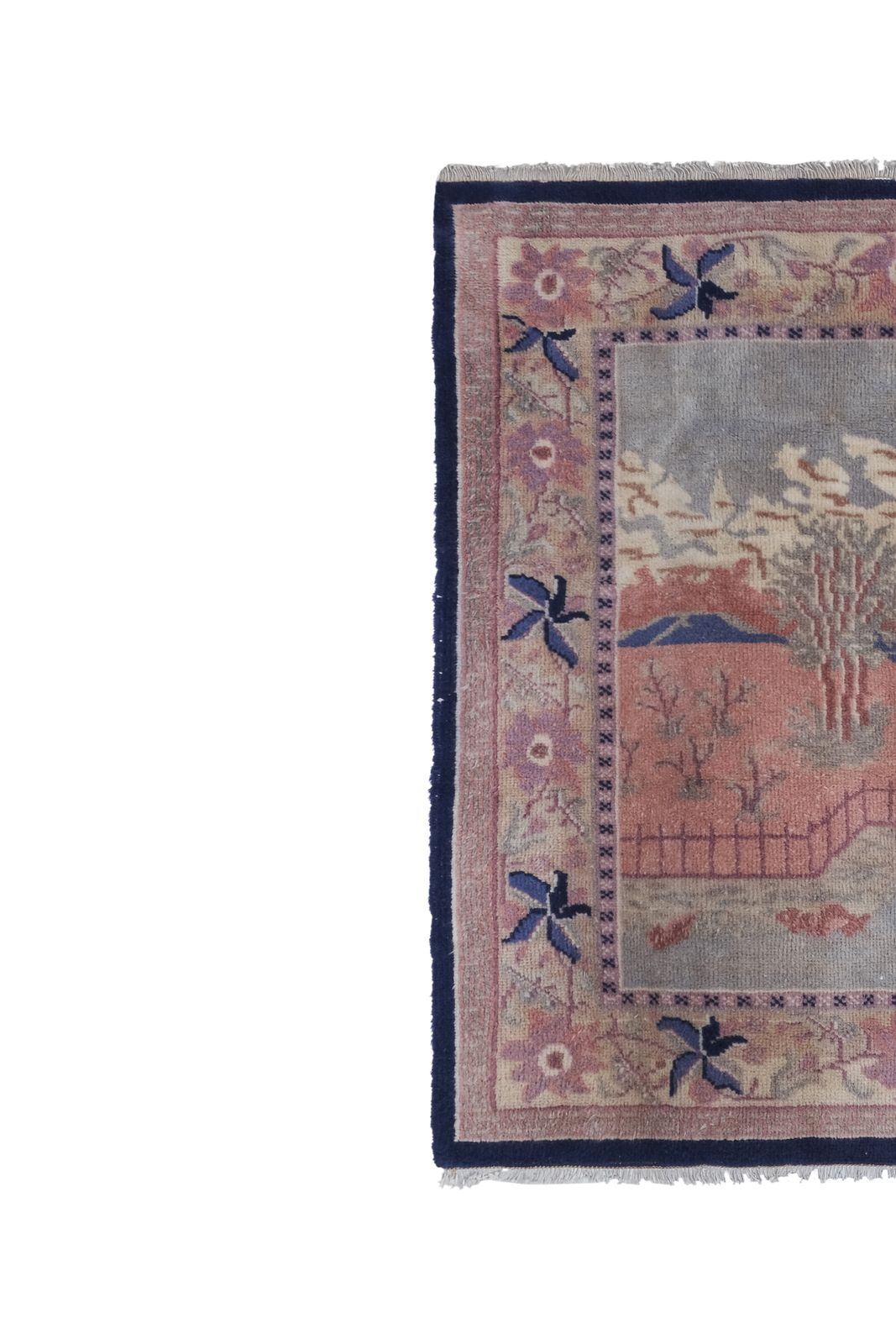 Vintage Village Pictorial Wall Hanging Tapestry 3'6'' X 5'5'' photo for sale