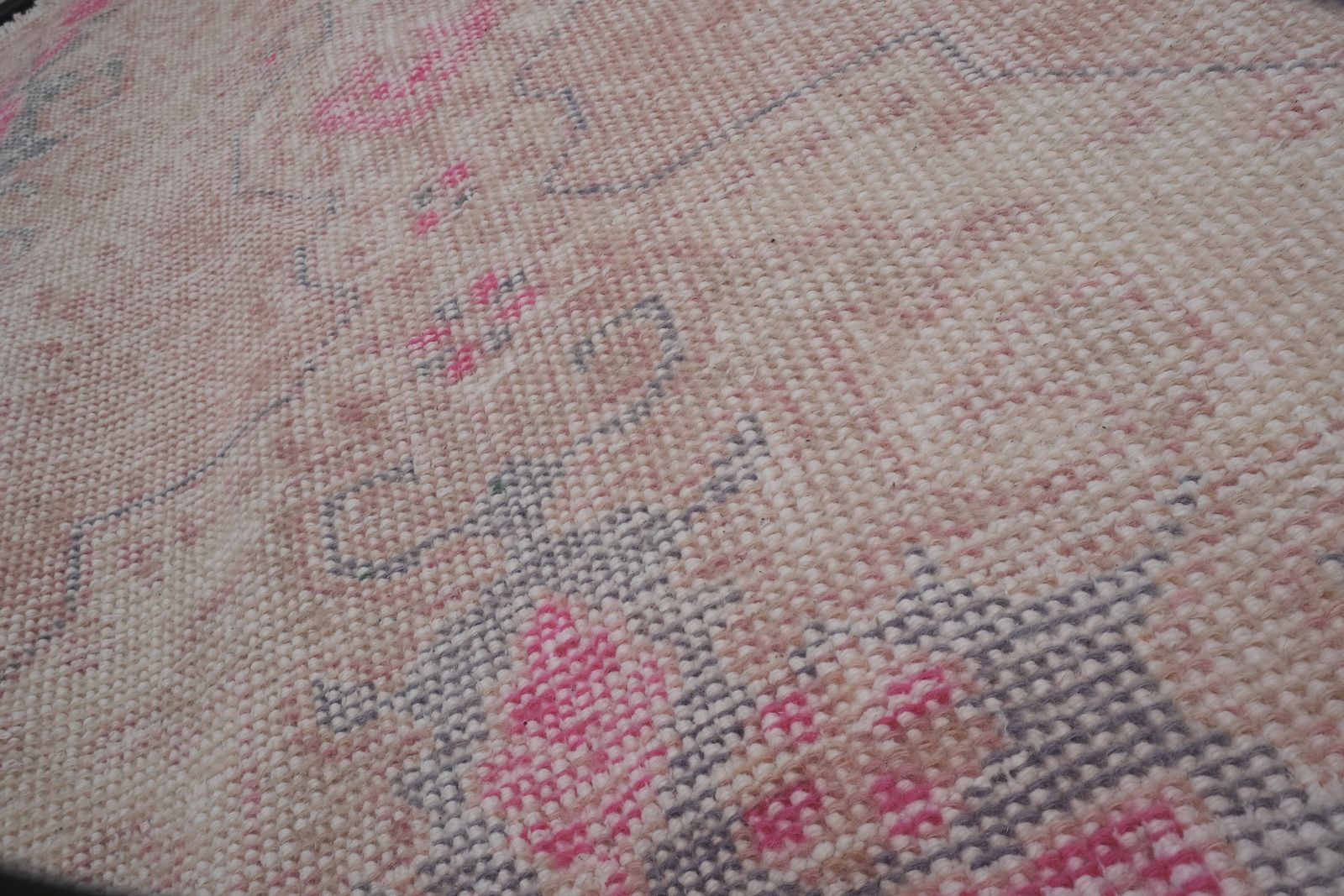 Textiles Hand Knotted Faded Turkish Rug 4'3'' X 7'3'' photo