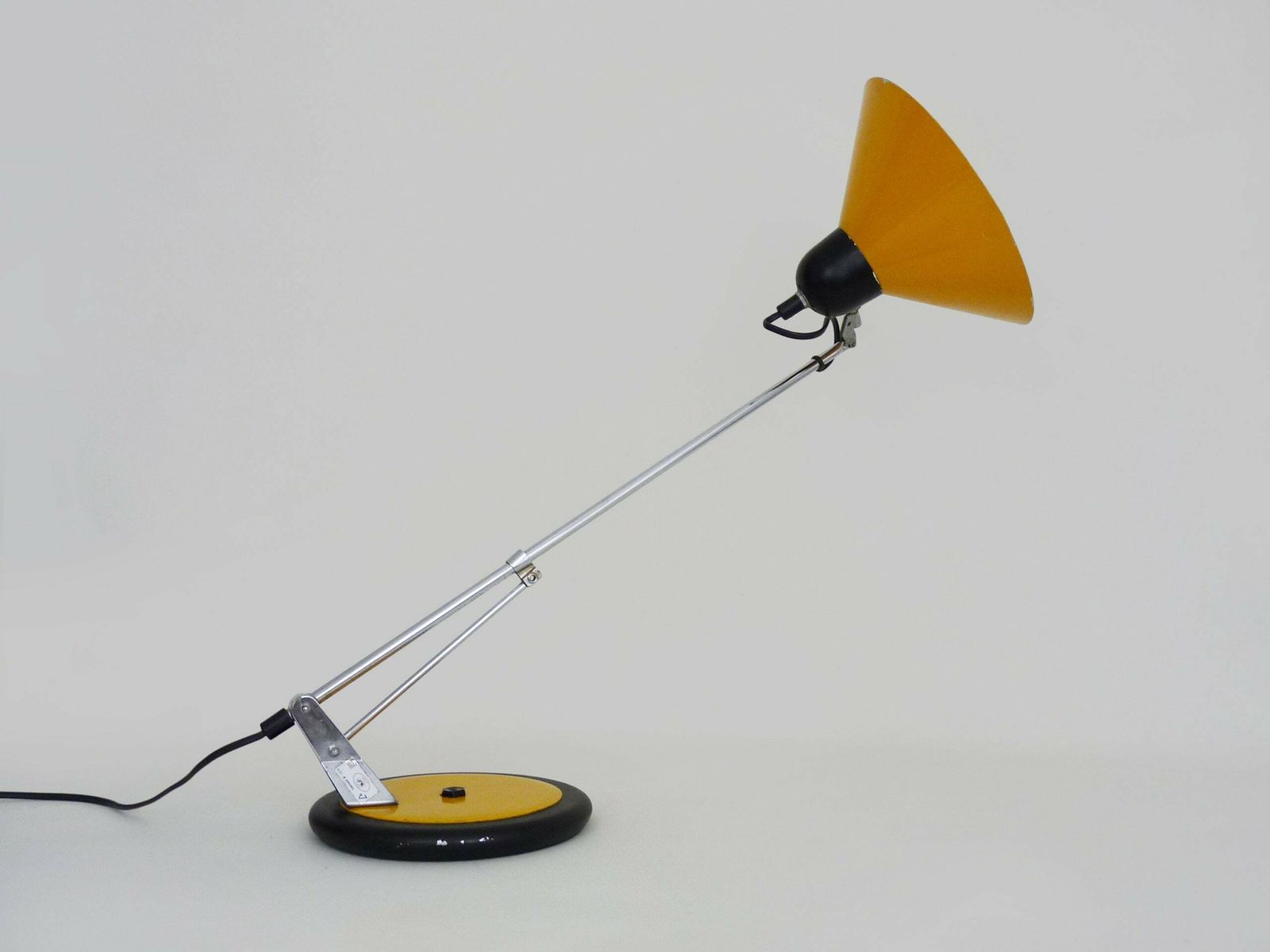 Aluminor Yellow Metal Articulated Lamp, 1970s photo Lighting