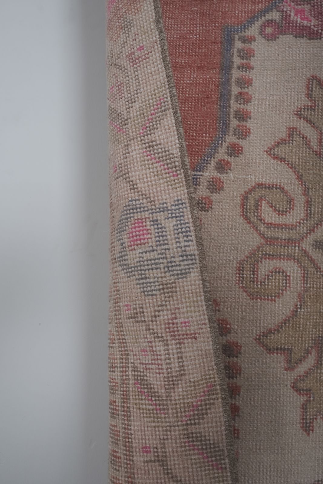 1950s Vintage Red Turkish Handmade Geometric Anatolian Rug 4'5'' X 7'4'' photo vinterior