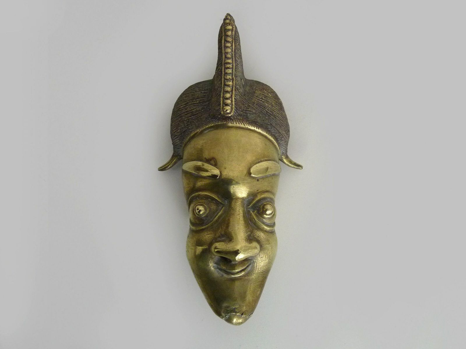 Bamoun Mask, Bamoun Ethnic Mask From Cameroon In Bronze