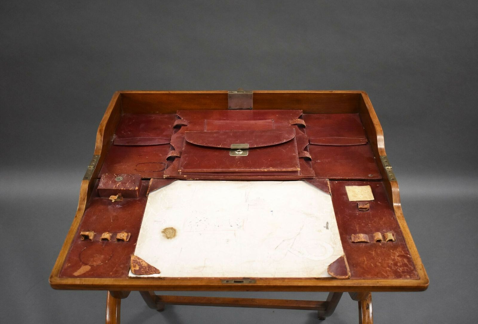 Victorian Walnut Campaign Travelling Desk photo vinterior