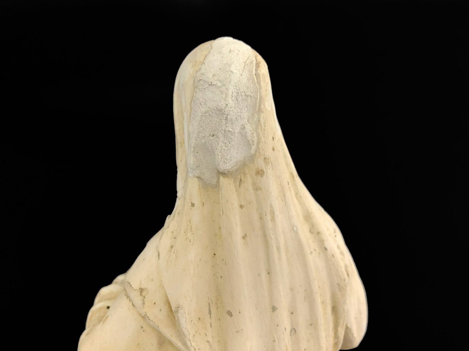 Vintage Statue Of The Virgin Mary Sacred Heart In Plaster. Signed Giscard Toulouse. photo buy