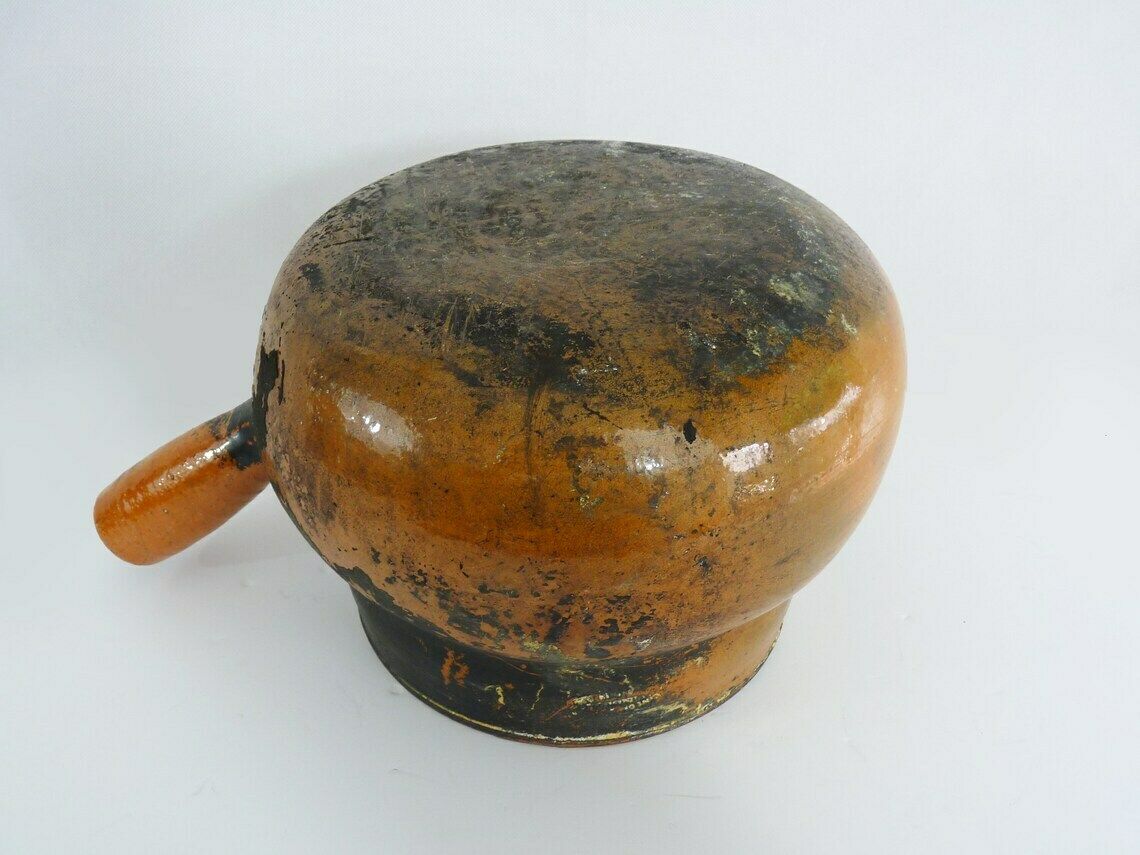 photo furniture Old Large Spinning Top Glazed Terracotta Pottery High Pyrenees Stamp