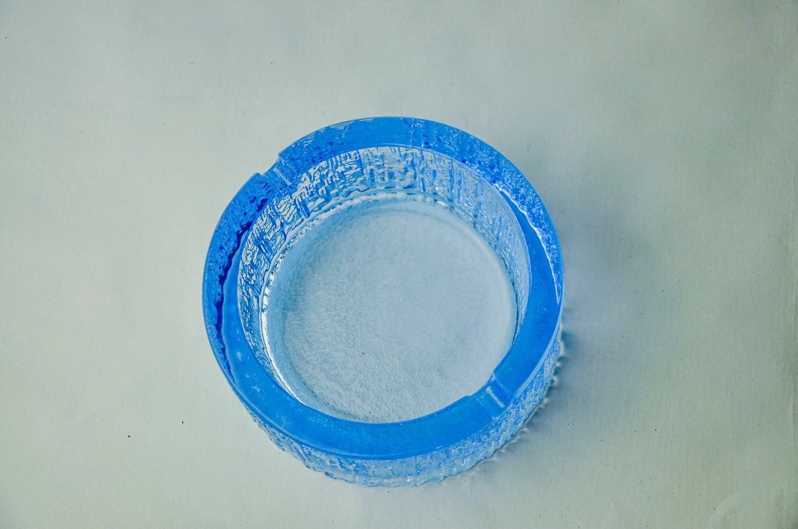 Ice Ashtray By Antonio Imperatore, Blue Murano Glass, Italy, 1970 photo for sale