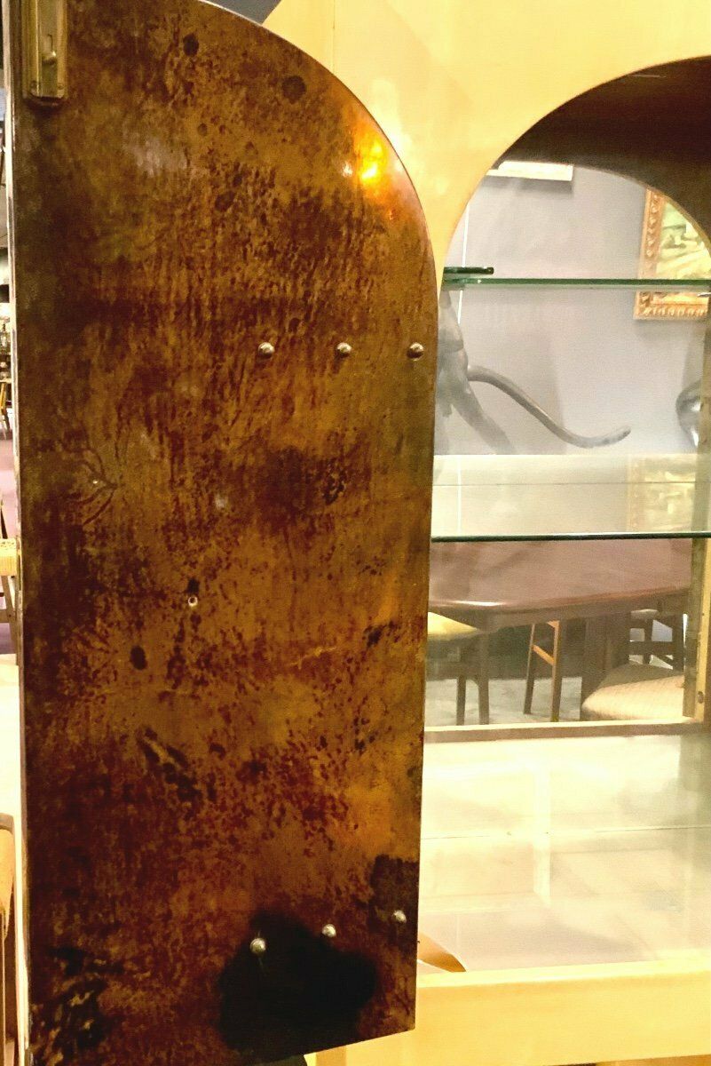 Parchment Bar Cabinet, Italian Design By Aldo Tura 1960s photo buy