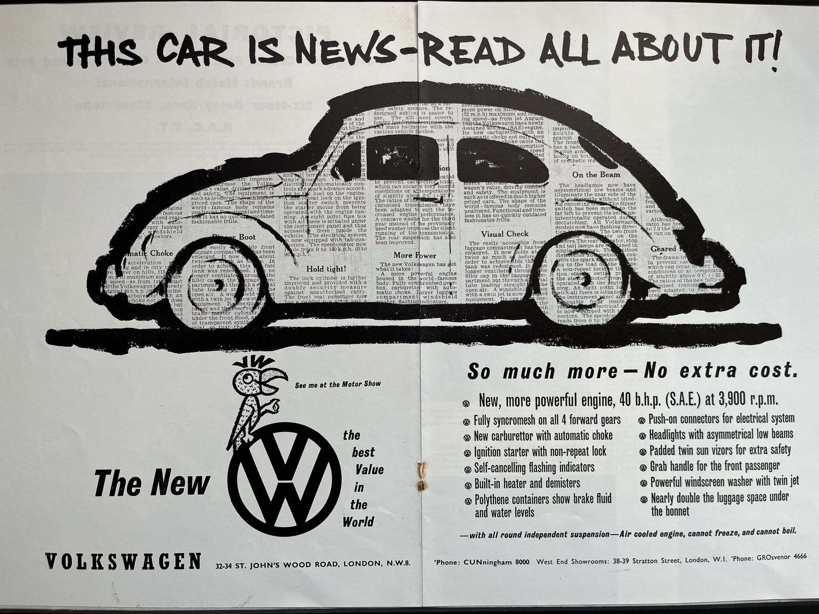 Original Volkswagen Advertising Print 1960s photo buy