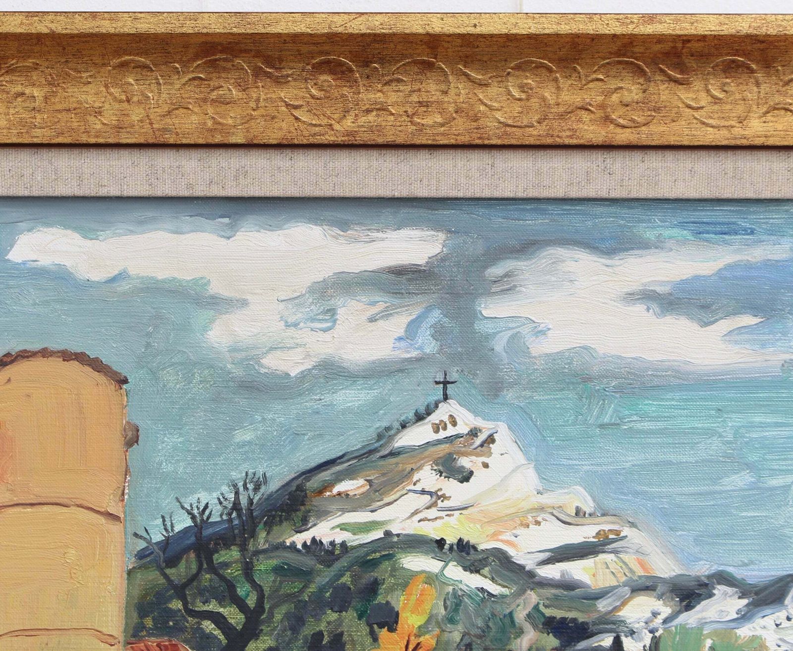 photo vintage 'Mont Sainte Victoire' By Yves Brayer (Circa 1960s)