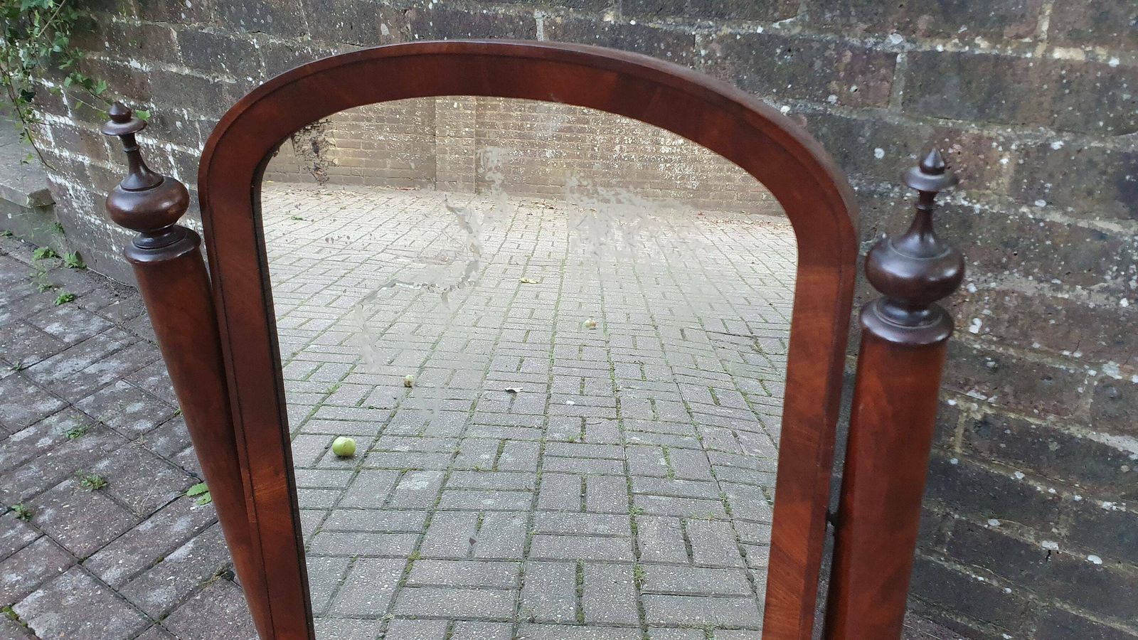 Huge Stunning Victorian Swig Dressing Table Mirror With Trinket Compartment. High Society photo for sale