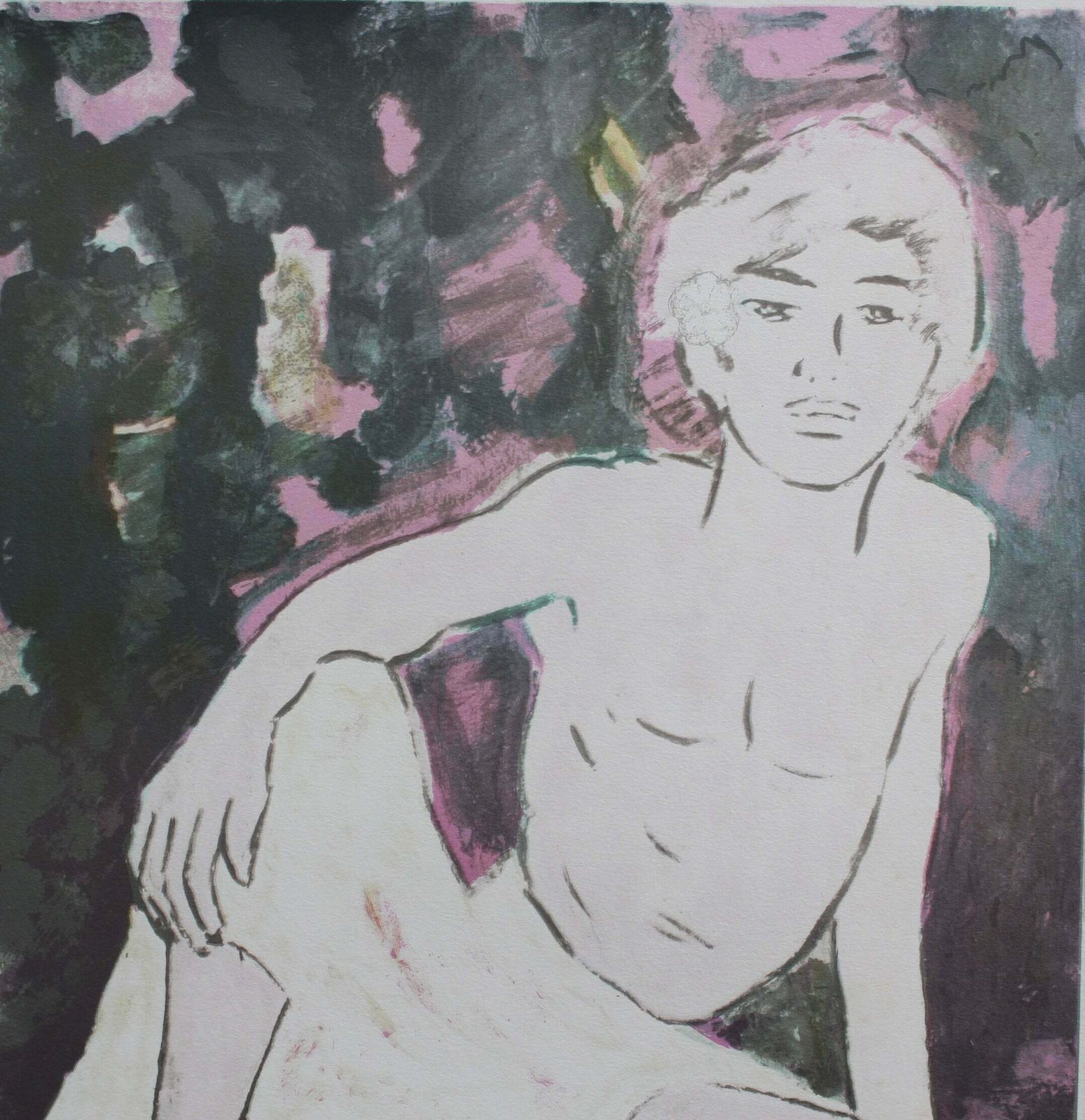 photo furniture 'Balinese Boy' By Arie Smit   Original Signed Lithograph (Circa 1980s) 75/99