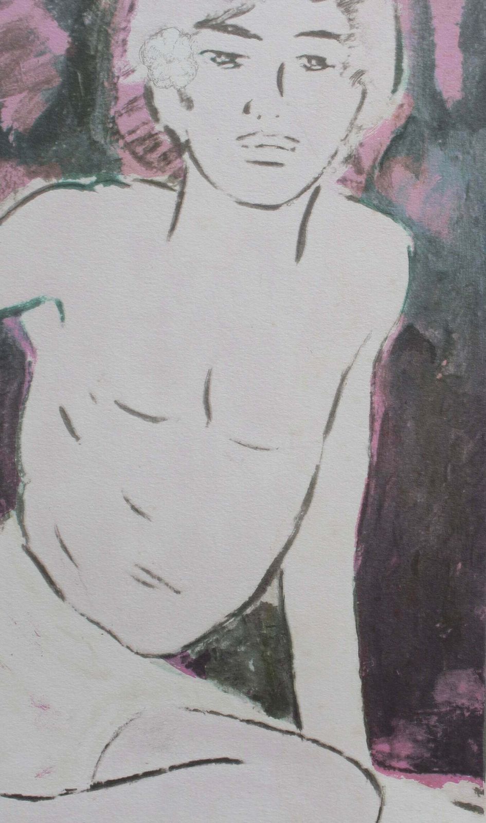 1850.0 'Balinese Boy' By Arie Smit   Original Signed Lithograph (Circa 1980s) 75/99 photo