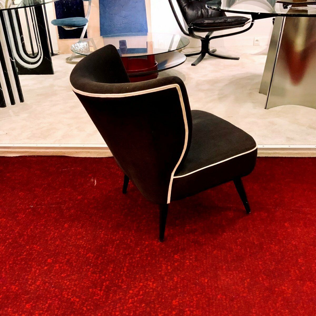 Scandinavian Design Cocktail Fireside Chair 1950 photo vintage