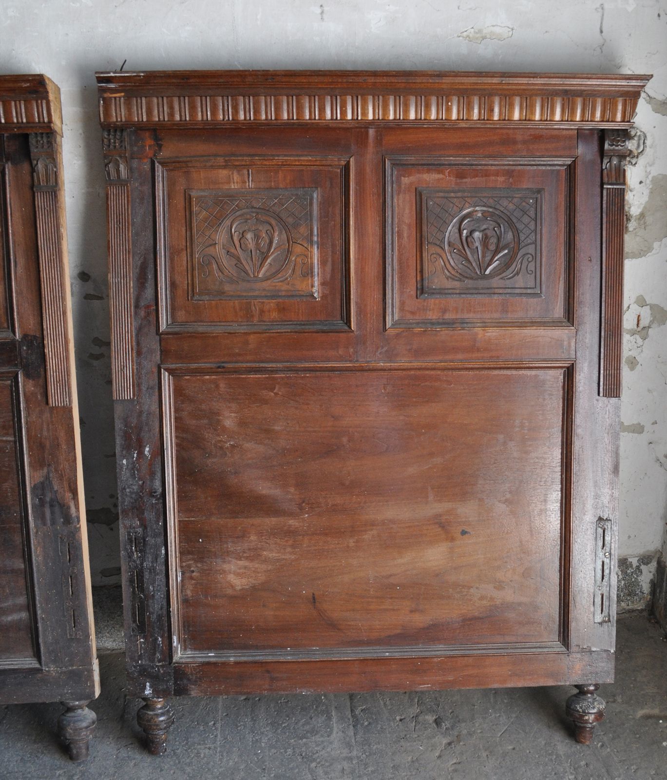 Pair Of Old German Headboard photo Furniture