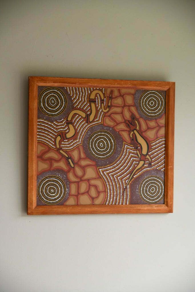Australian Aboriginal School Acrylic On Canvas photo vinterior