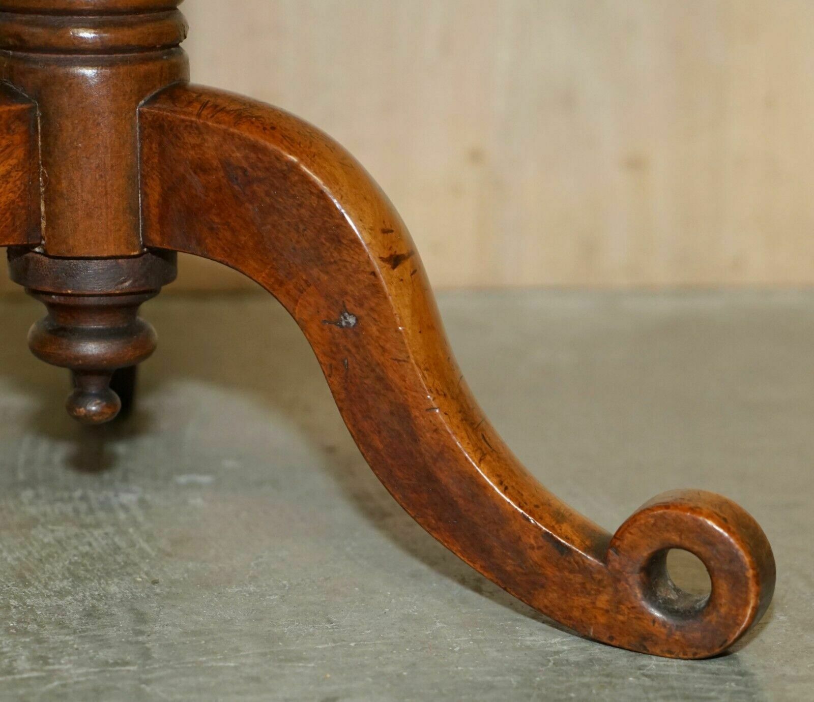 Furniture Sublime Fully Restored Circa 1840 Antique Specimaine Wood Occasional Side Table photo