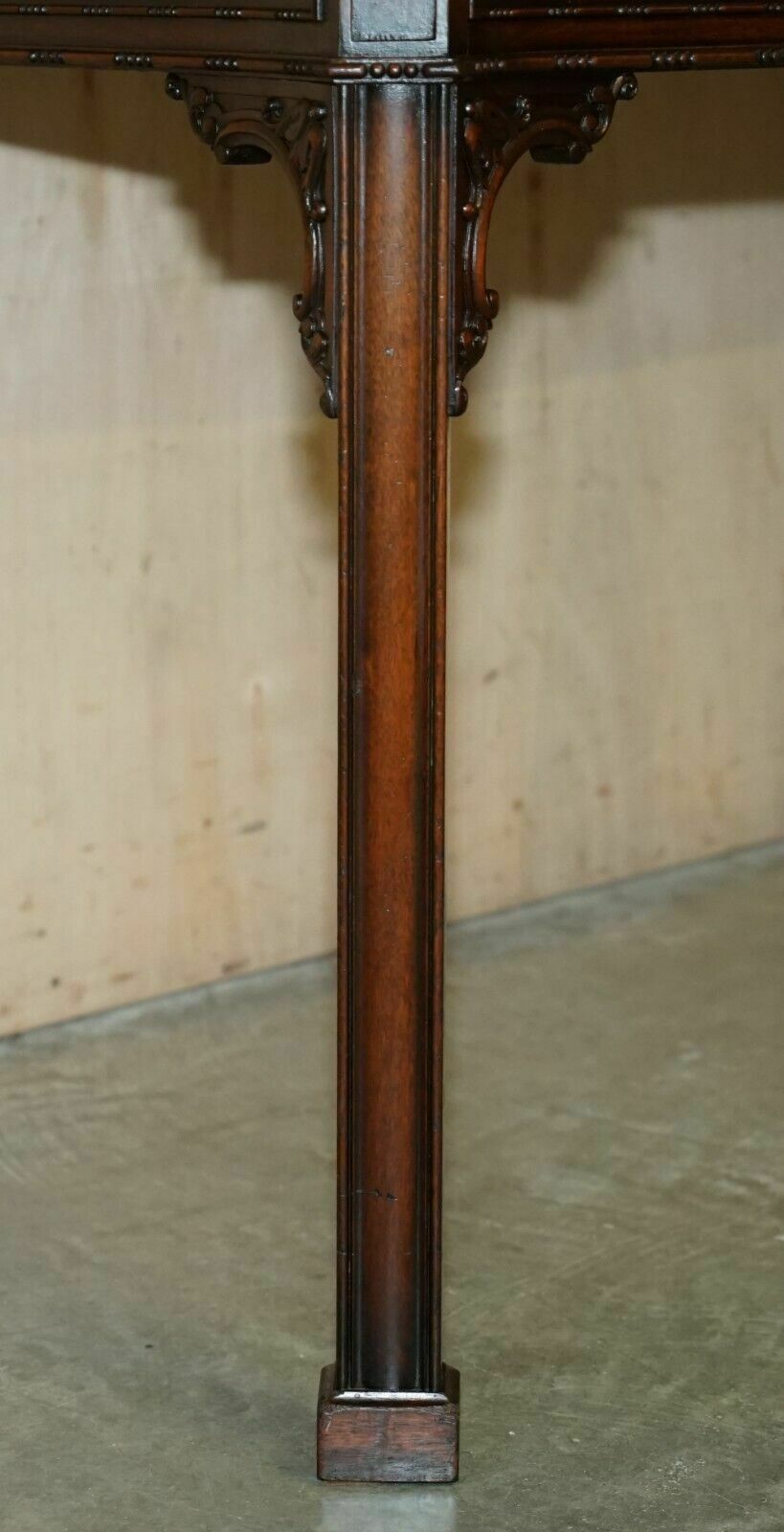 Waring & Gillow Paris Thomas Chippendale Taste Library Desk Brown Leather Top photo vintage