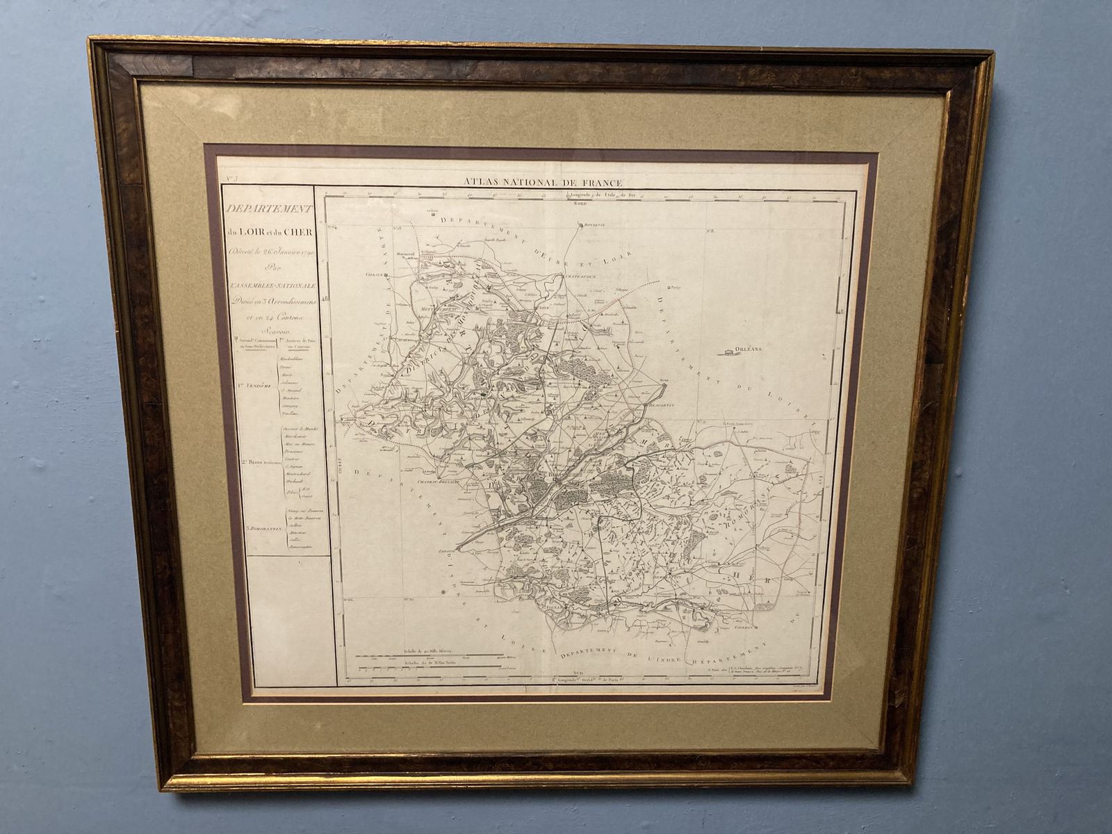 Art Set Of Three Large 18th C Framed French Maps photo