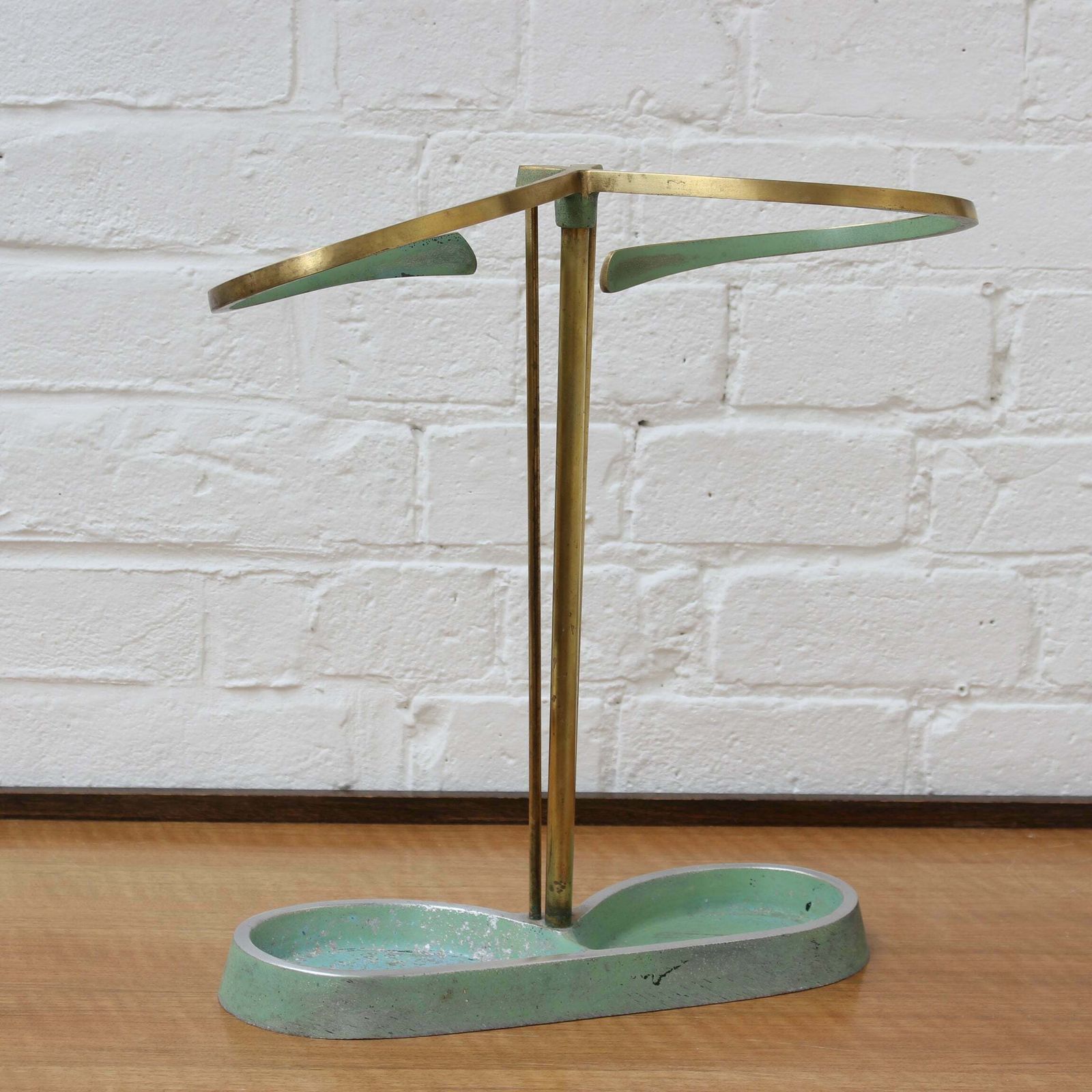 Mid Century Modern Brass Umbrella Stand Attributed To Artes H&H Seefried Steppach (Circa 1950s) photo 300.0