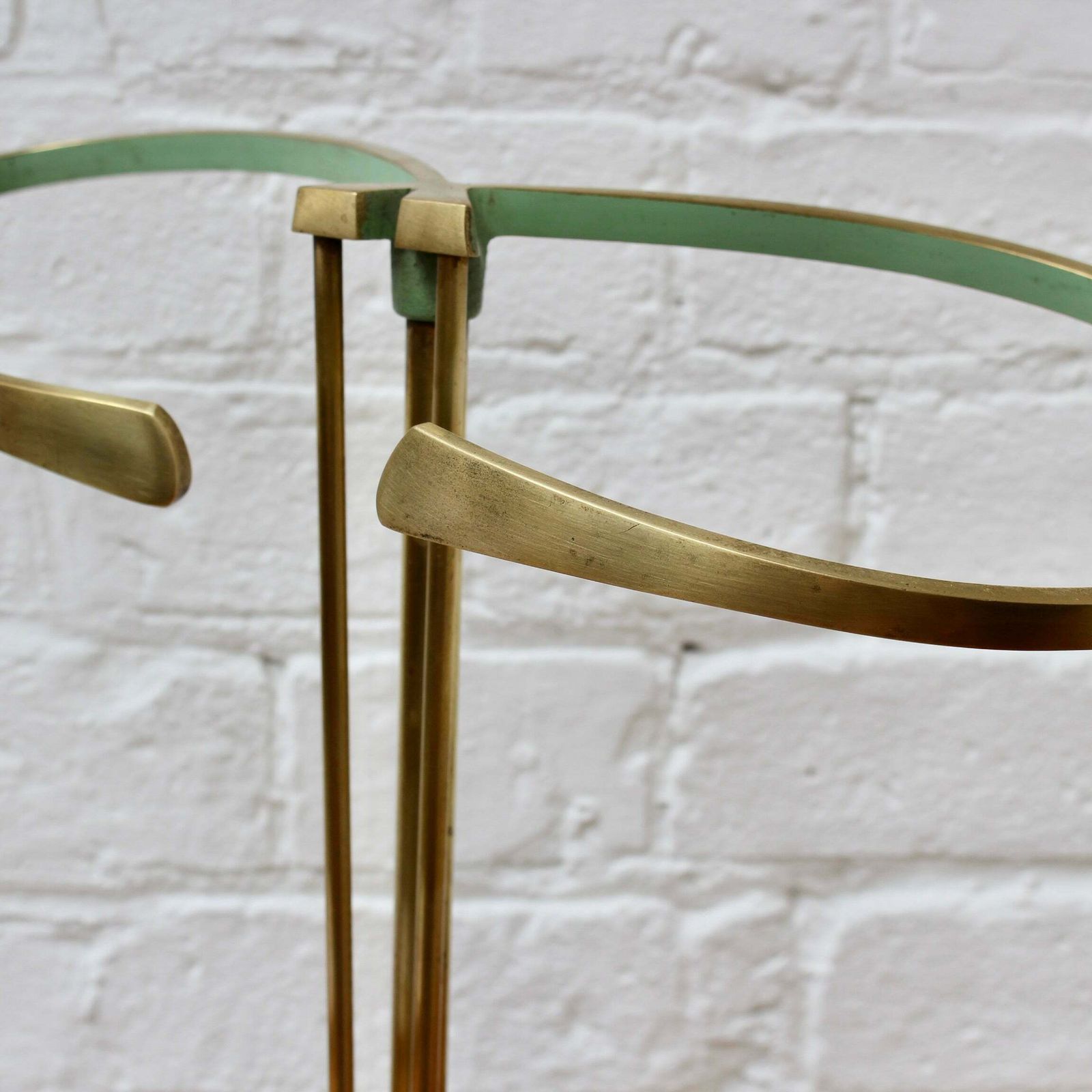 photo for sale Mid Century Modern Brass Umbrella Stand Attributed To Artes H&H Seefried Steppach (Circa 1950s)