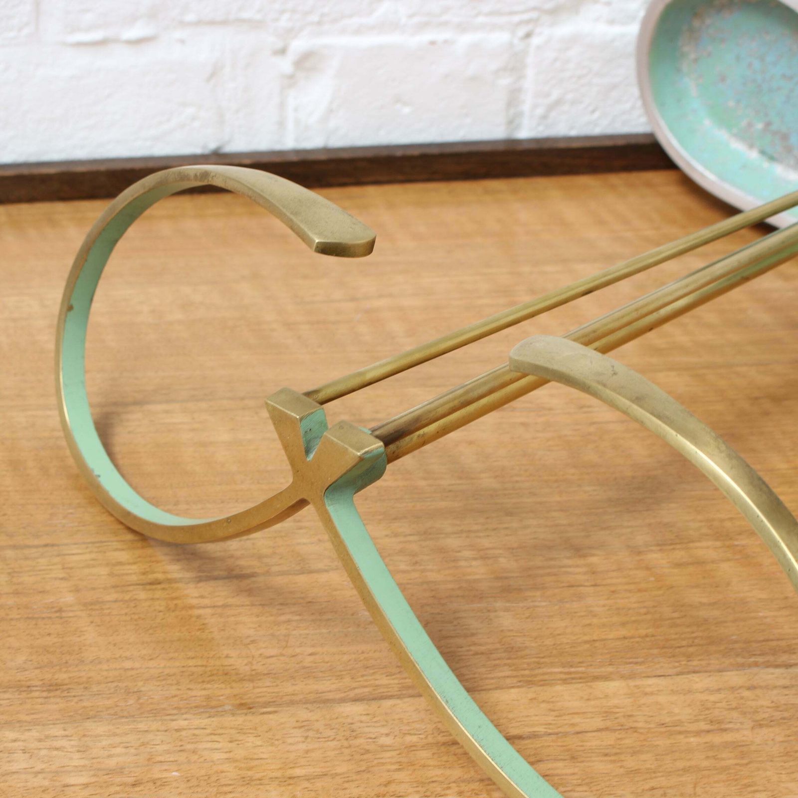 photo vinterior Mid Century Modern Brass Umbrella Stand Attributed To Artes H&H Seefried Steppach (Circa 1950s)