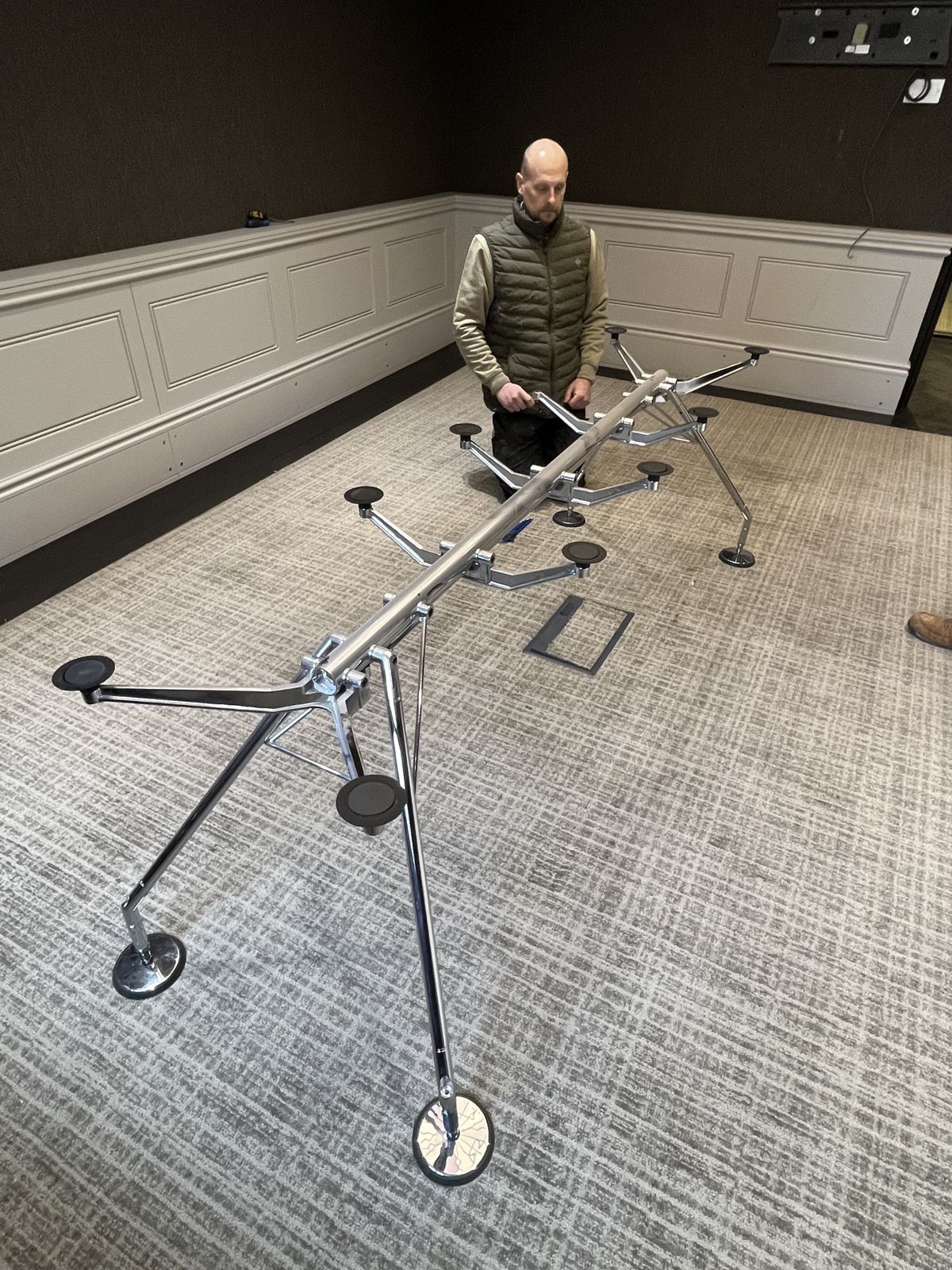 Tecno Nomos Glass Table 3m Length   By Sir Norman Foster photo 3849.98