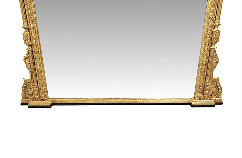 A Very Rare And Impressive 19th Century Giltwood Overmantle Mirror photo 7739.1683