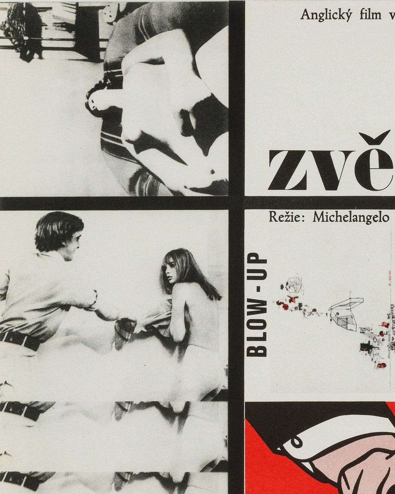 Blow Up 1968 Czech A3 Film Poster, Milan Grygar photo for sale