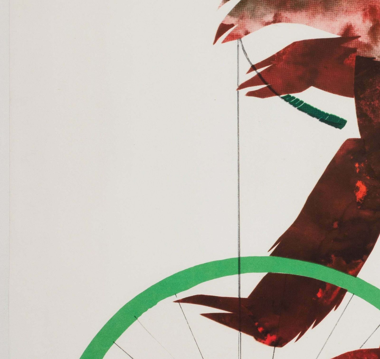 Cyrk Penny Farthing Riding Bear 1970 Polish Circus Poster, Jerzy Srokowski photo 810.0